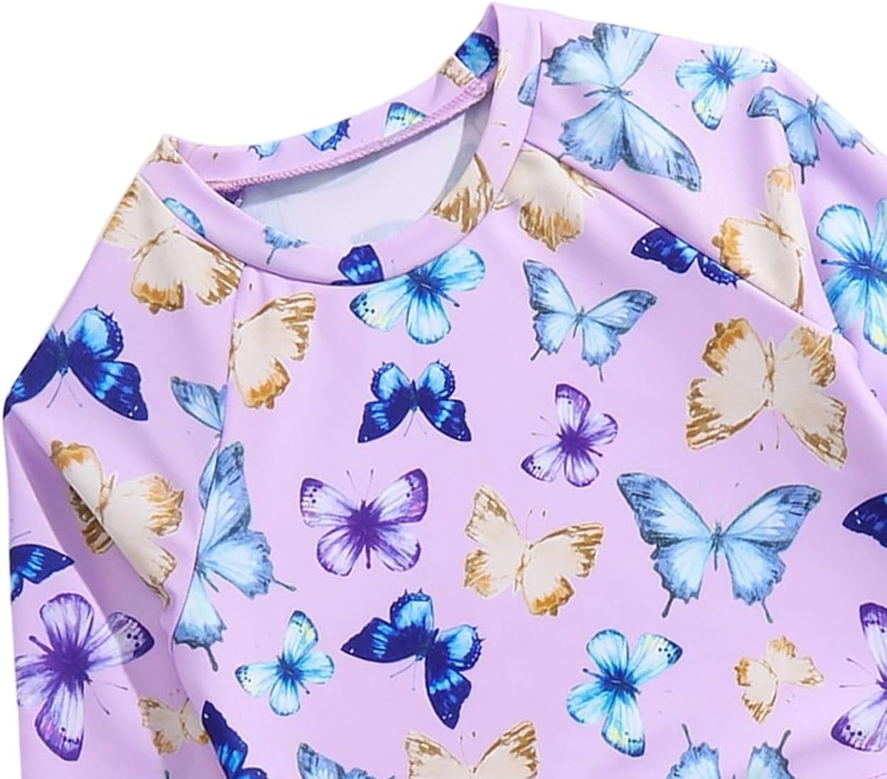 Toddler Swimsuit Girl 3 Piece Rash Guard Bathing Suit Cute Little Girls Long Sleeve Quick Dry Swimwear 1-6 Years - Image 4