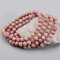 Vista 656 de MASSIVE BEADS Pulsera elástica de yoga hecha a mano con piedra natural, cristal curativo, energía, regalos para adultos unisex de 0.157 in, 0.236