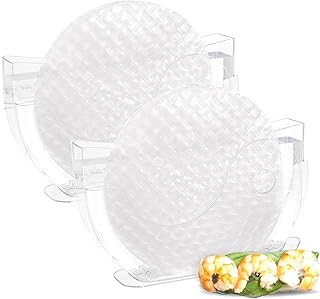 Rice Paper Water Bowl Dipper Spring Roll Maker Spring Roll Water Bowl S pring R oll Water Dipper Rice Paper Holder with Side Pocket for R ice P aper Wrappers 2 Pack