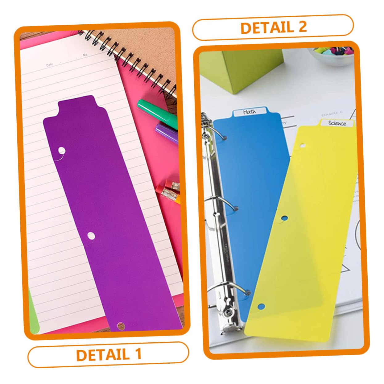 Operitacx 60piezas Separadores De Páginas Para Cuadernos De Anillas De Divisores Para Organización De Compatible Cuadernos Coloridos y Escriturables