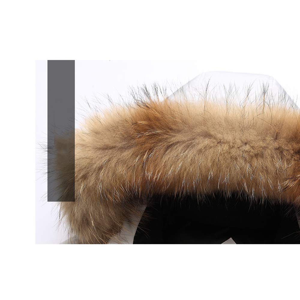 Weicher Daunenjacke, Herren Winterjacke – Mantel mit Fell Kapuze – Gefütterter Warmer Anorak - Outdoor Kapuzenjacke Winter Herbst Kostüme