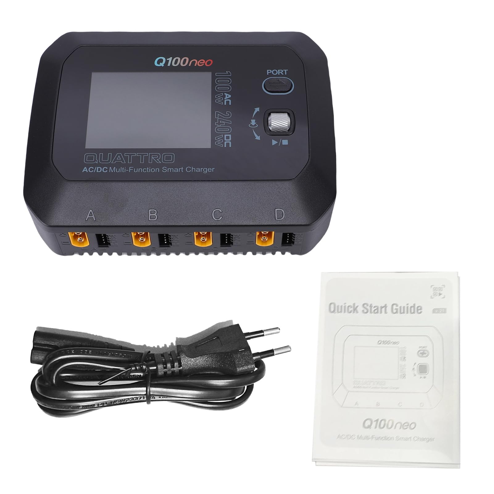 Wielofunkcyjna Inteligentna ładowarka 100 W DC 240 W do Akumulatora LiPo/LiHV/LiFe/Lilon/NiMH/NiCd do Wyścigów RC Możliwość Dostosowania Różnych Scenariuszy (Wtyczka UE)