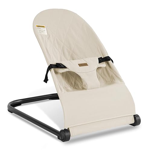 Miniatura 8 de Bouncer para bebé, asiento de gorila portátil para bebés con arnés de seguridad de 3 puntos, asiento ergonómico hinchable, gorila para recién