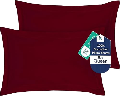 Miniatura 24 de Royale Linens Paquete de 2 fundas de almohada tamaño Queen de 20 x 30 pulgadas, microfibra cepillada de 1800, fundas de almohada de cama