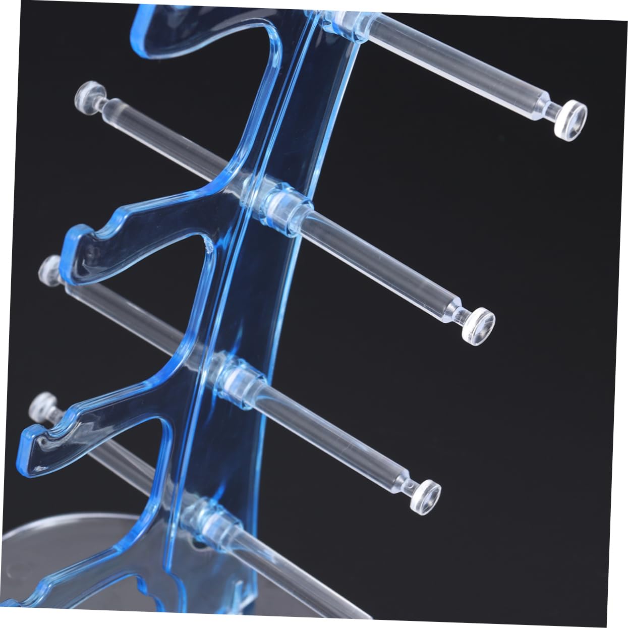 Ciieeo 5Pairs Sailboat Shape Acrylic Glasses Display Stand for Eyewear Stylish Glasses Holder Rack for Home Shop Showcase Easy Assembly Portable Design Blue