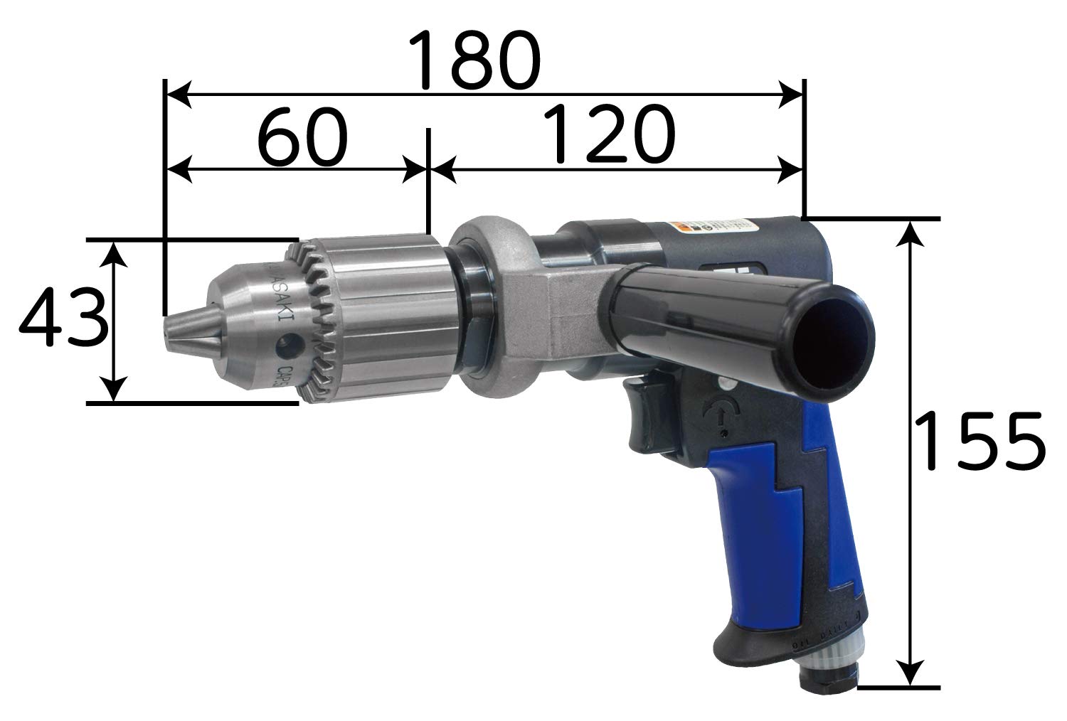 DRILL PISTOL COMPOSITE KEY 380RPM SP 1/2