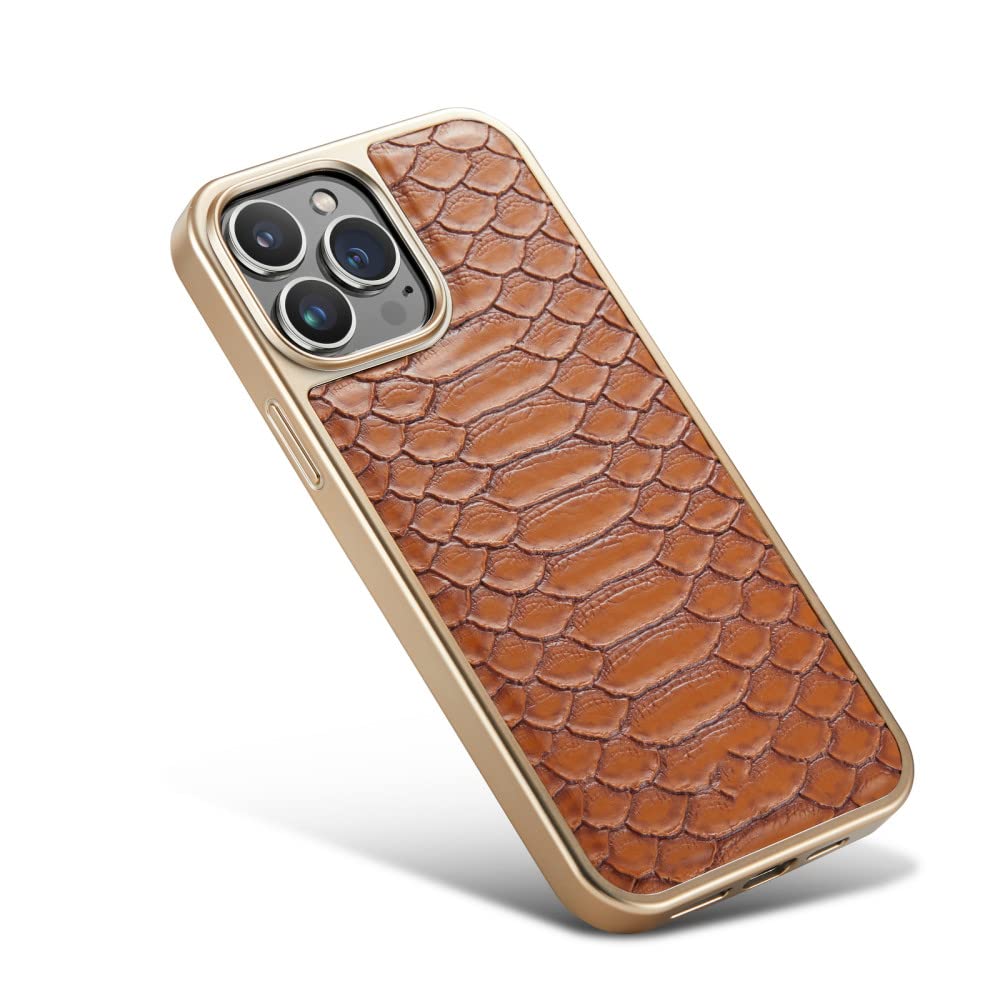 Étui en cuir iPhone 12 Pro Max antichoc auburn premium - 6
