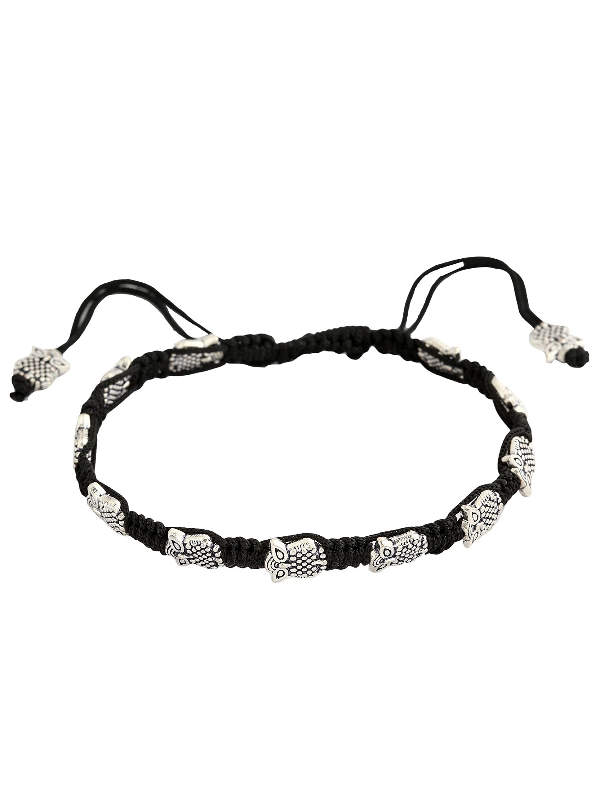 El Regalo 1 PC Boho Macramé Adjustable Oxidized German Silver Bead Nazabattu Anklet for Girls & Women- 1 Leg Bohemian Tribal Thread Anklet (Owl Nazarbattu Anklet) (B09VGK4PNV) Amazon Price History, Amazon Price Tracker