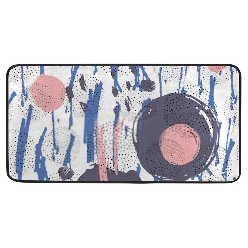 Tapis de cuisine antidérapant contre la fatigue du dos motif oiseaux