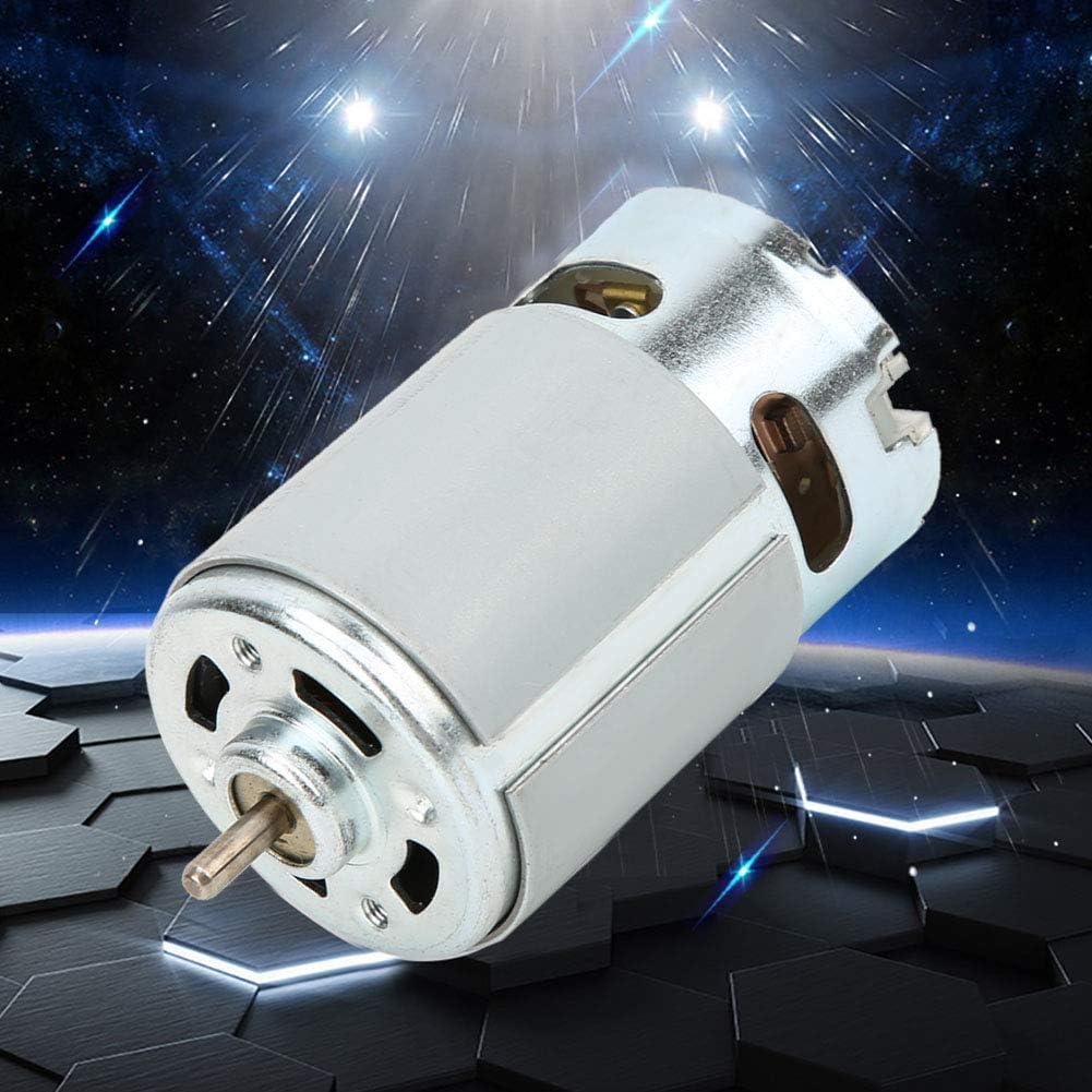 Micro Motor DC, RS-550 Micro Motor DC Motor Round Shaft High Power 12-24V 5800 RPM For Various Cordless Electric Micro Speed Reduction Geared Motor Hand Drill