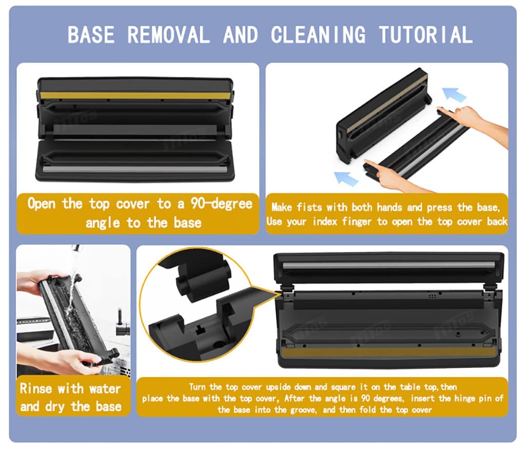 Vacuum Sealer Machine, 5-in-1 Automatic Food Sealer with 5 Bags, Fast-Compact Food Saver for Dry/Moist Mode,High-Speed Continuous Working,Led Indicator Lights, Compact Design