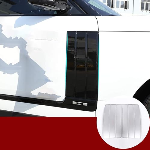 YIWANG - Juego de 2 cubiertas cromadas para rejilla de ventilación lateral de coche para Land Rover Range Rover Vogue 2013-2020, color plateado