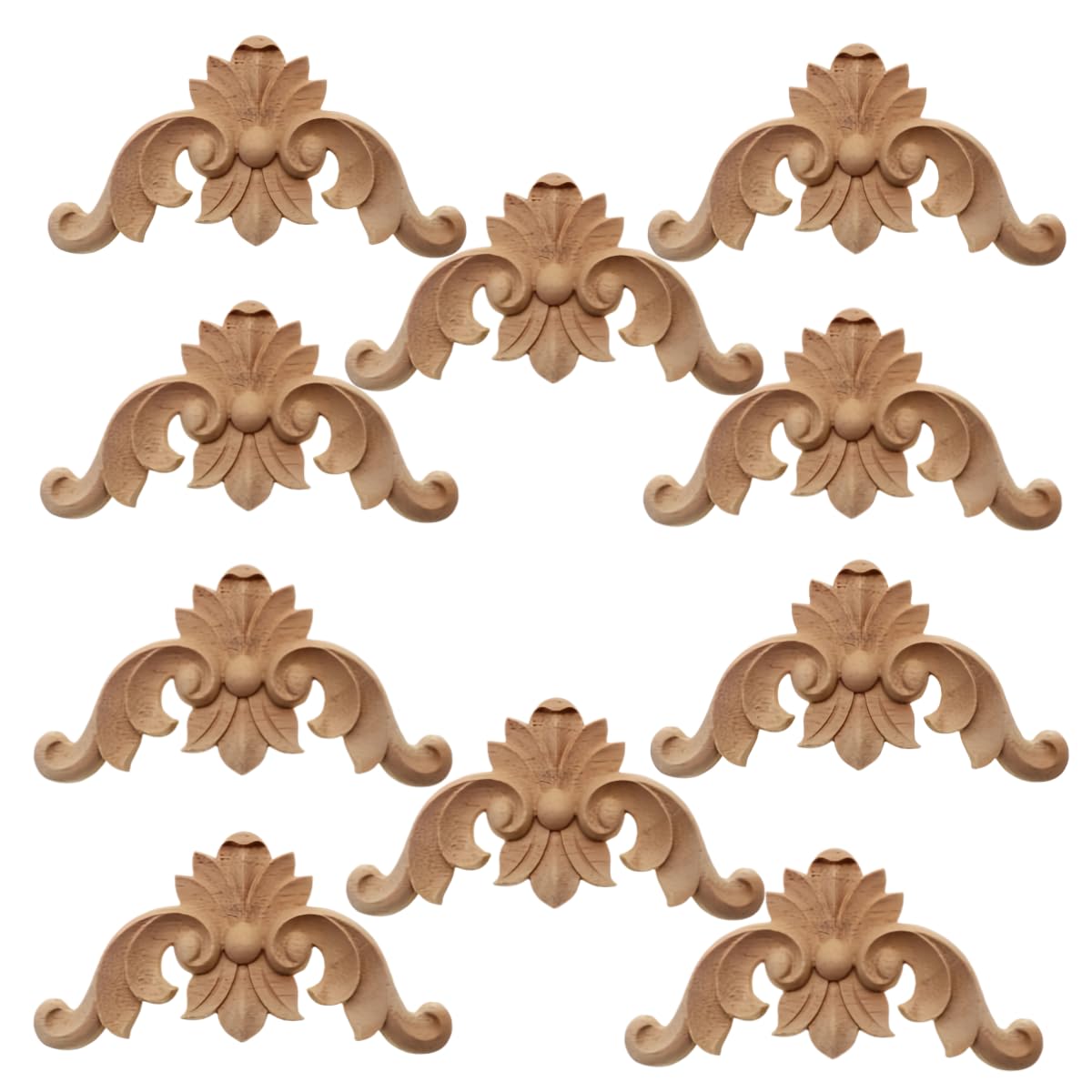 Mobili Applique Applique 10 Pezzi Di Intagli Angolari In Legno Massello Impiallacciato Intagli Decorativi Per Porte Letto Armadio E Mobili 20 * 20cm