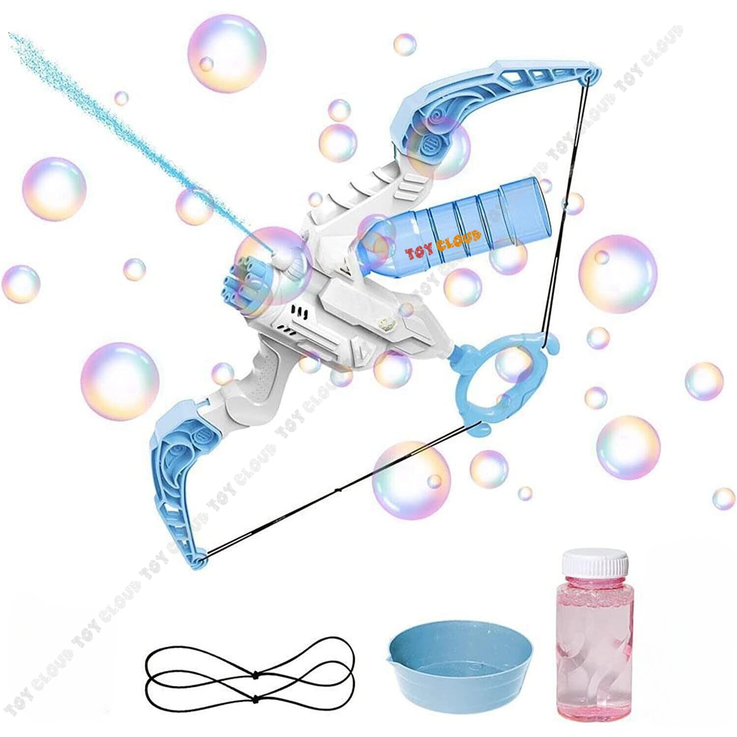 Toy Cloud 2 in 1 Automatic Bow & Arrow Bubble Blaster Gun Machine, Bubble Blower Shooting & Water Gun Splashing Bubble Toys for Kids - Blue (B0CGRRPW85) Amazon Price History, Amazon Price Tracker