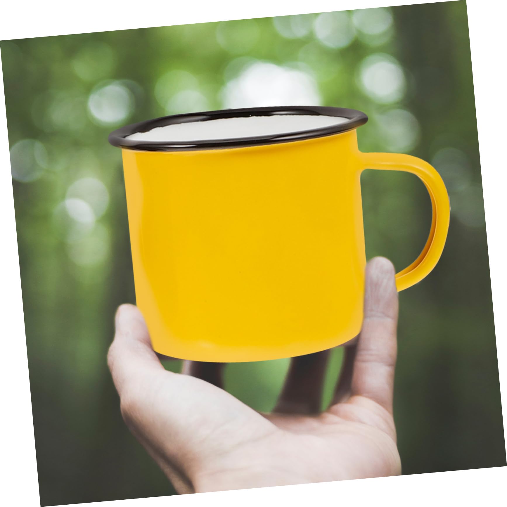 PartyKindom 4stücke Emaille-wasserbecher Wiederverwendbare Becher für Tee Kaffee Milch Heiße Camping-becher Retro-design Bruchfest für Heiße und Kalte Getränke