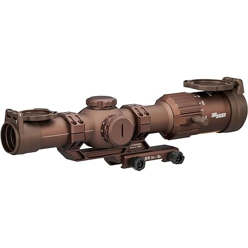 SIG SAUER Tango-MSR LPVO 1-6x24mm Waterproof Fogproof Rugged Tactical Hunting Rifle Scope | Second Focal Plane/SFP/F2 | Includes Alpha-MSR Aluminum Mount, Flip-Back Lens Covers