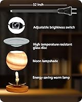 Vista 7 de Calentador de cera de vela regulable para cera perfumada para dormitorio, lámpara de luna, luz de cristal, aroma de cera para decoración del hogar