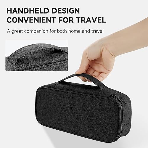 Miniatura 6 de Teskyer Funda organizadora de artículos electrónicos, bolsa de viaje portátil impermeable para accesorios tecnológicos con compartimentos Negro,Gris