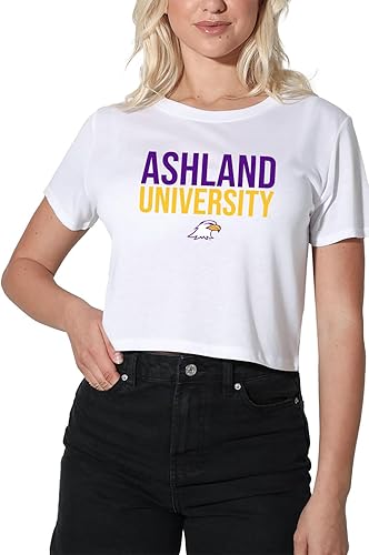 Colección oficial de camisetas cortas con logotipo apilado para mujer, color blanco