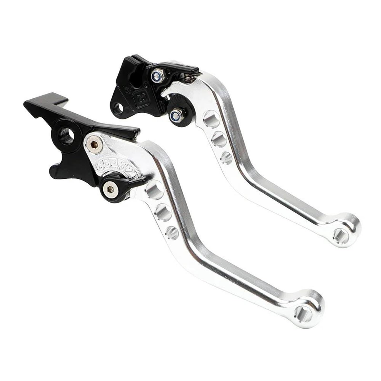 Etekgvyva Sliver Clutch Brake Lever Set Moto Universal Motorcycle Clutch Brake Handle Drum Lever Fit Motorbike Accessories Modification(Sliver)