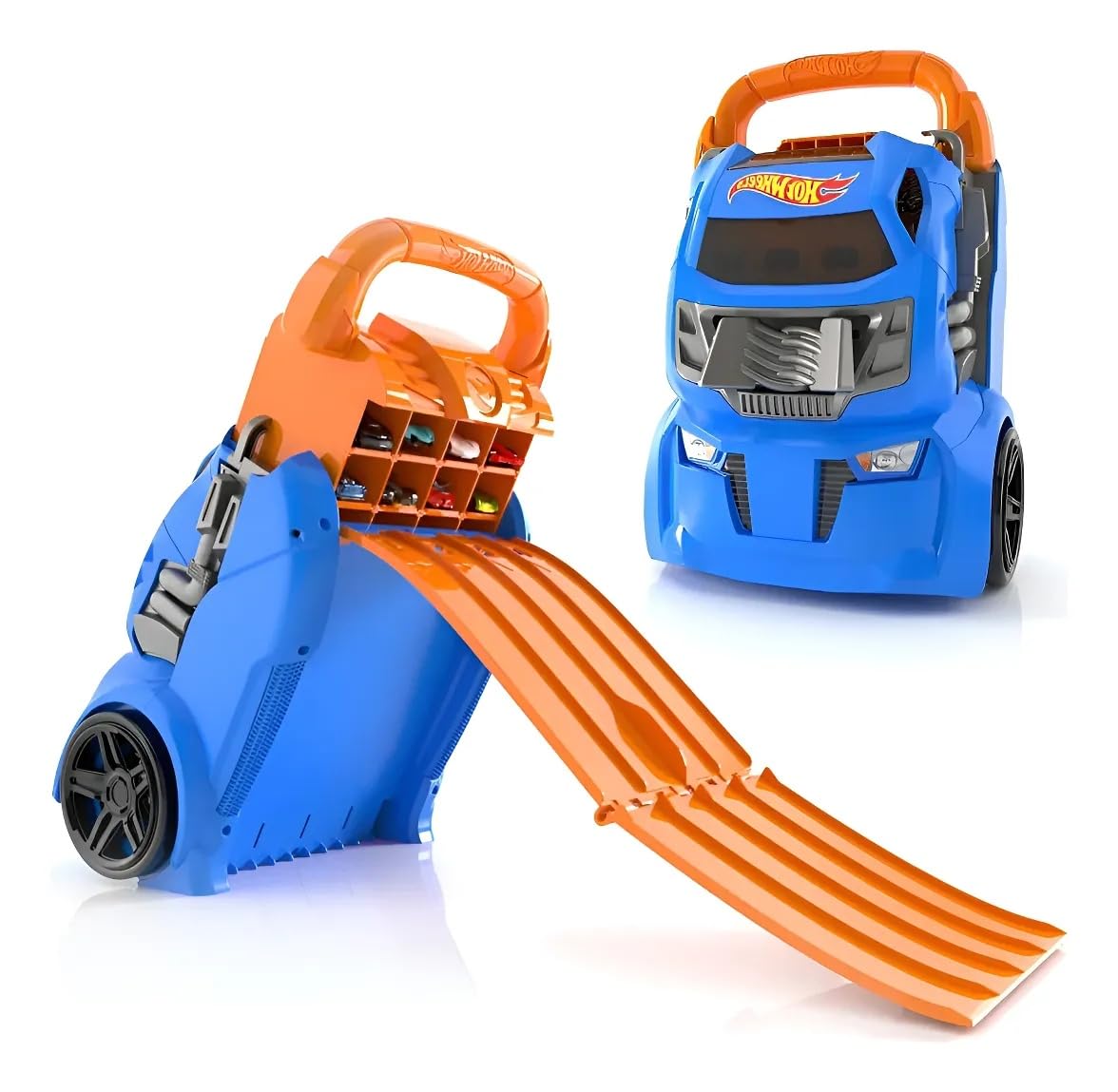 Car Case Launcher I Stores up to 20 cars I 2-in-1 storage and launcher that connects to other setsI For Kids 3 Years & Up I (Cars not included)