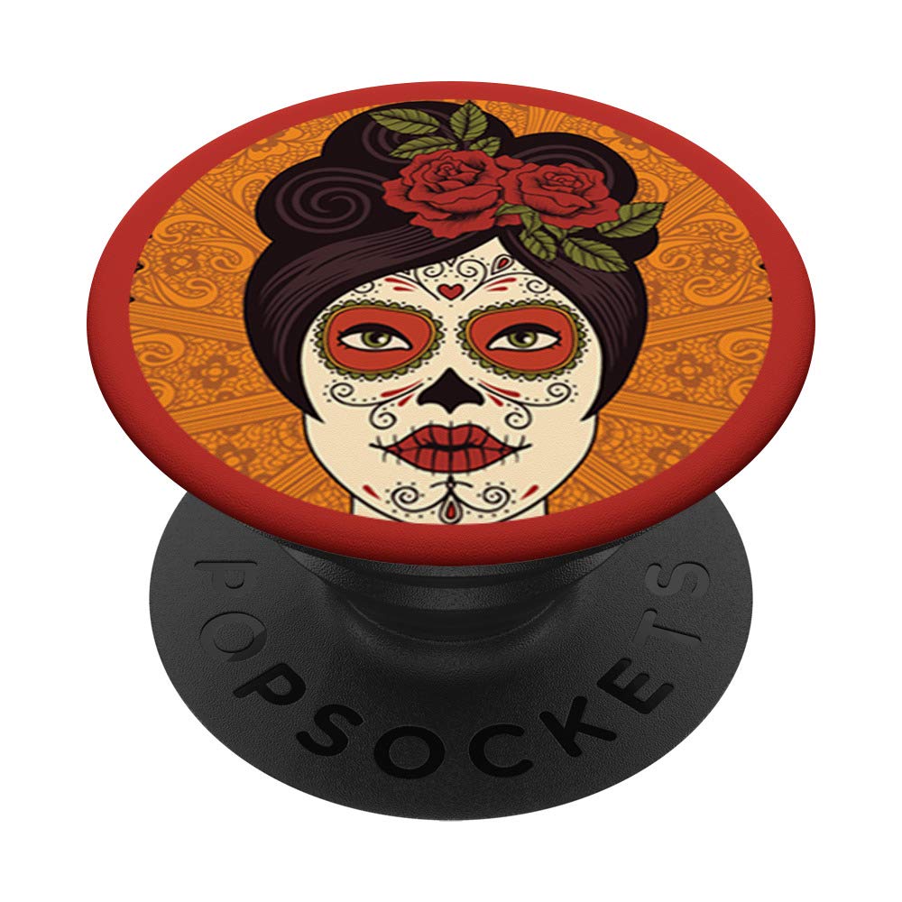 Sassy Southern Charm & Grace Dia de los Muertos | Rose Lady Sugar Skull | Giorno dei Morti per telefono senza fili PopSockets Supporto per smartphone e tablet
