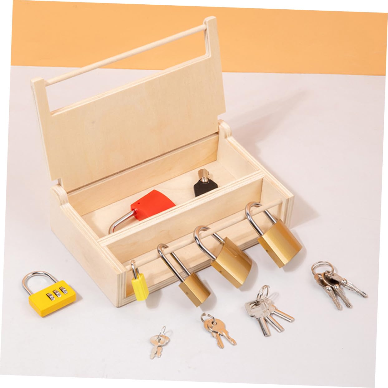 Mikikit Juguete Educativo de Madera para Juguete Interactivo para Pequeños Hogar Años Preescolar de Desbloqueo