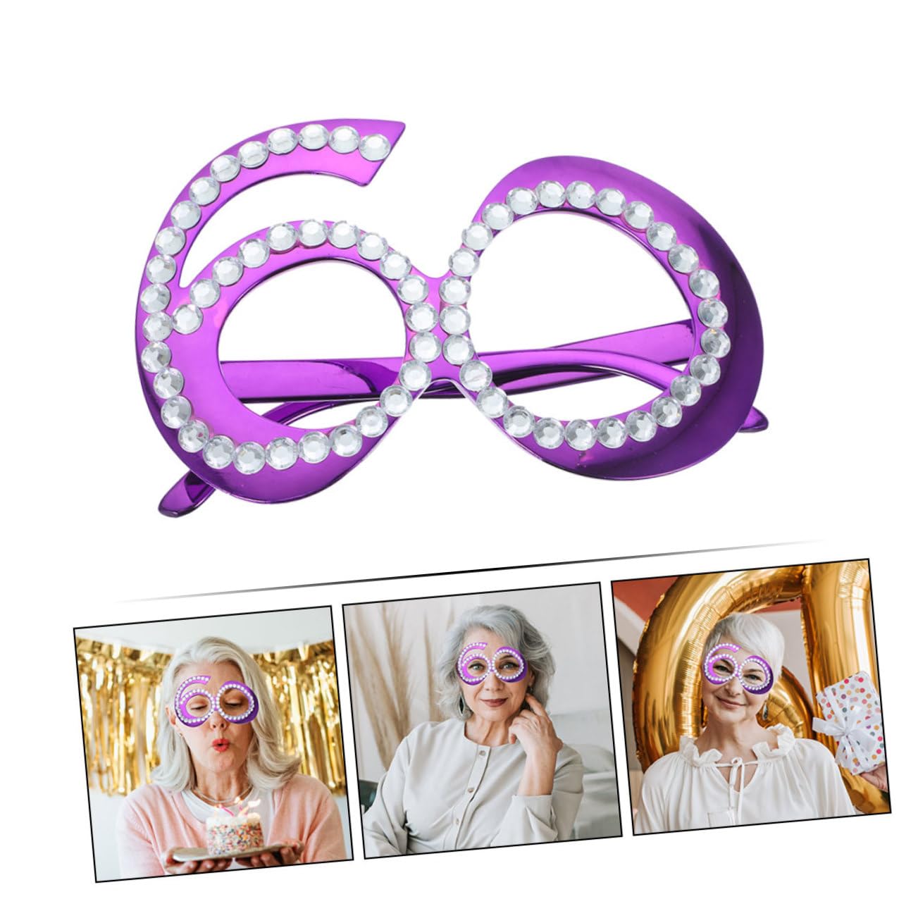 Cabilock 4 Set Di Occhiali Per Feste Di Compleanno Accessori Unici Per Cabine Fotografiche Occhiali Da Compleanno Occhiali Da Mascherata Forniture Per Feste Di Carnevale 2 Pezzi * 4
