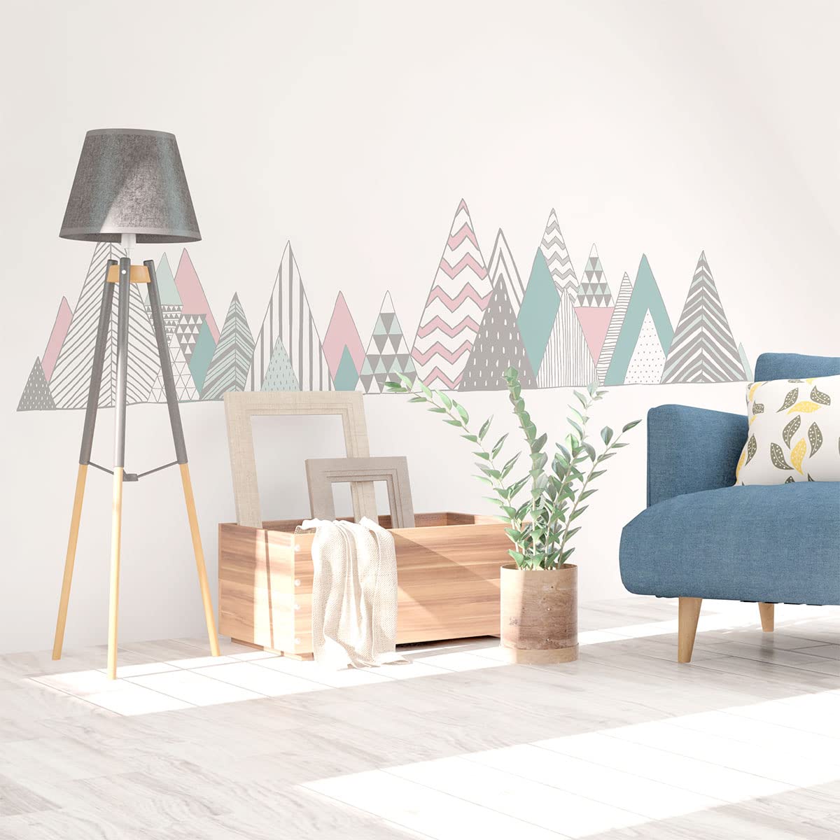 Pensacola Giant Scandinavian Mountains Wall Sticker for Living Room Bedroom 95 x 135 cm