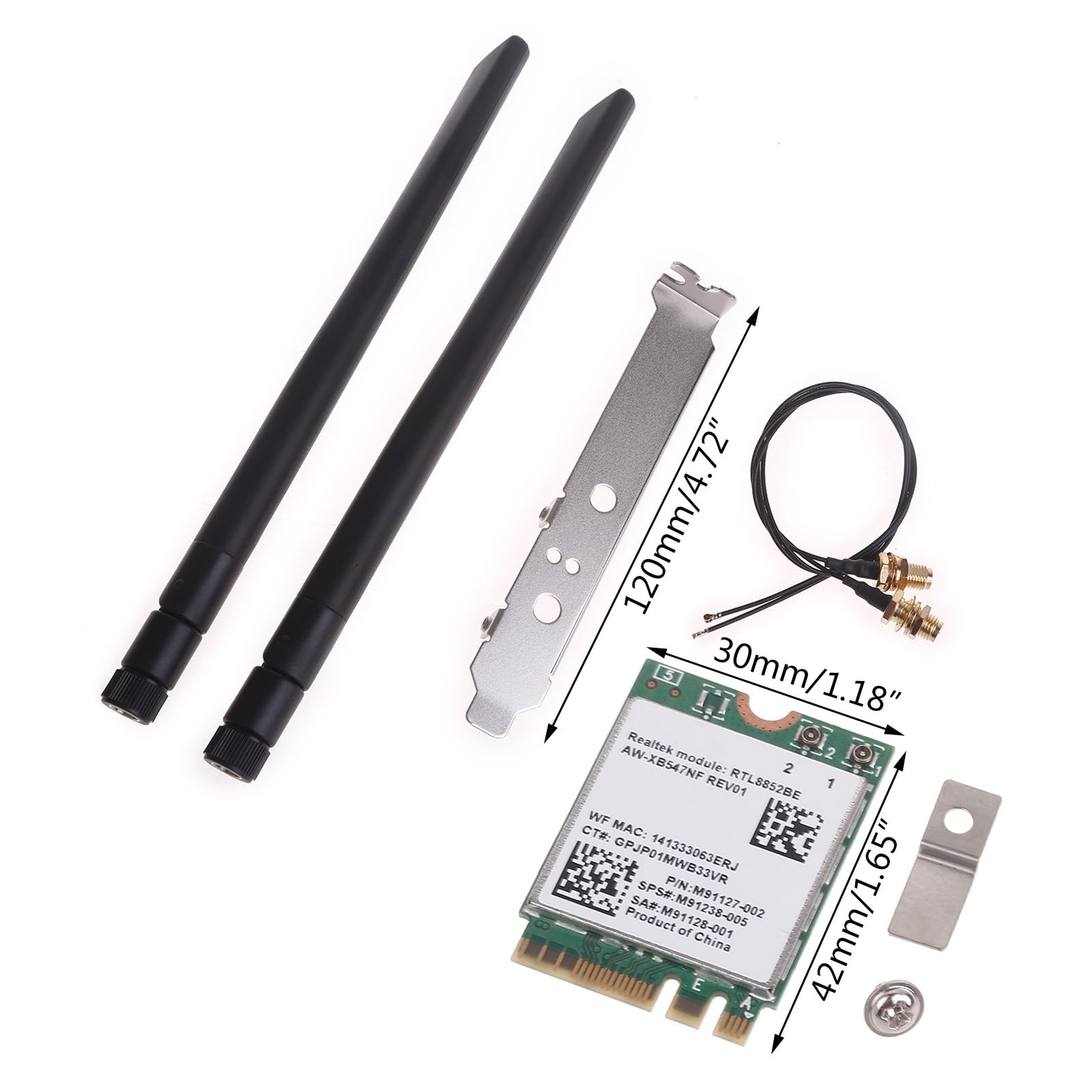 Wifi6対応(ax) RTL8852BE ネットワークカード 10枚セット Amazon.com: Network Card, RTL8852BE WiFi6 5G Laptop Gigabit