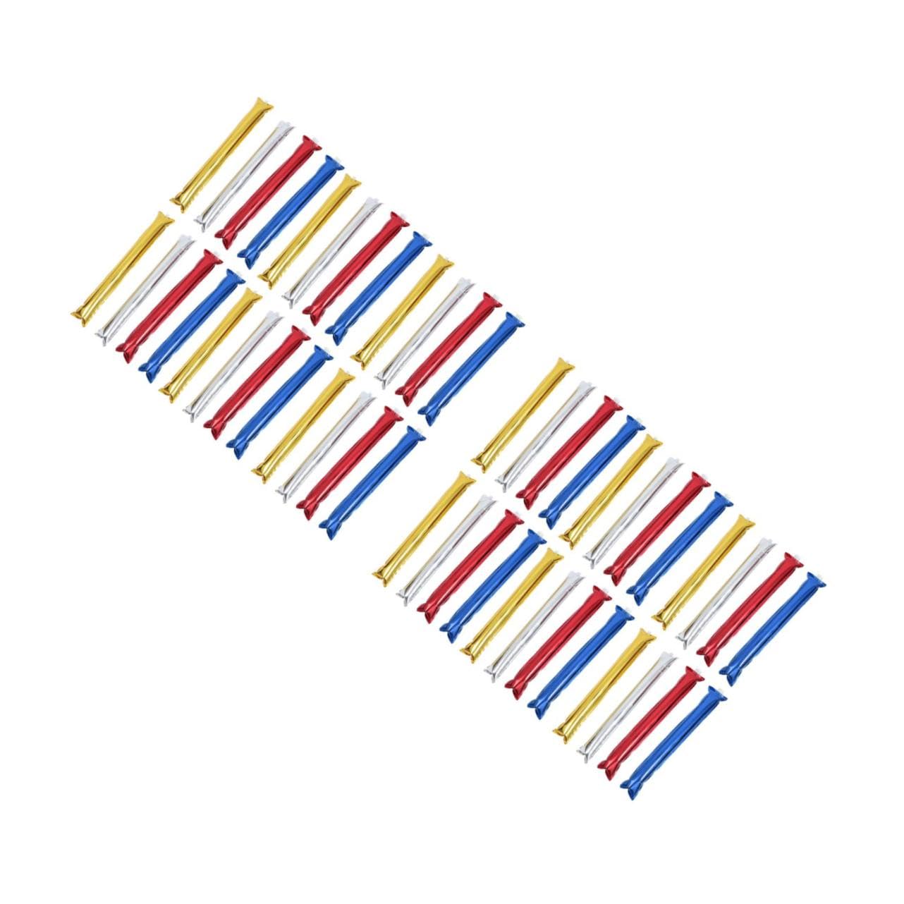 JOINPAYA 2sets Inflatable Cheering Sticks Long Balloons for Concerts Birthdays Weddings Lightweight Noisemakers Party Accessories for Adults 24pcs*2