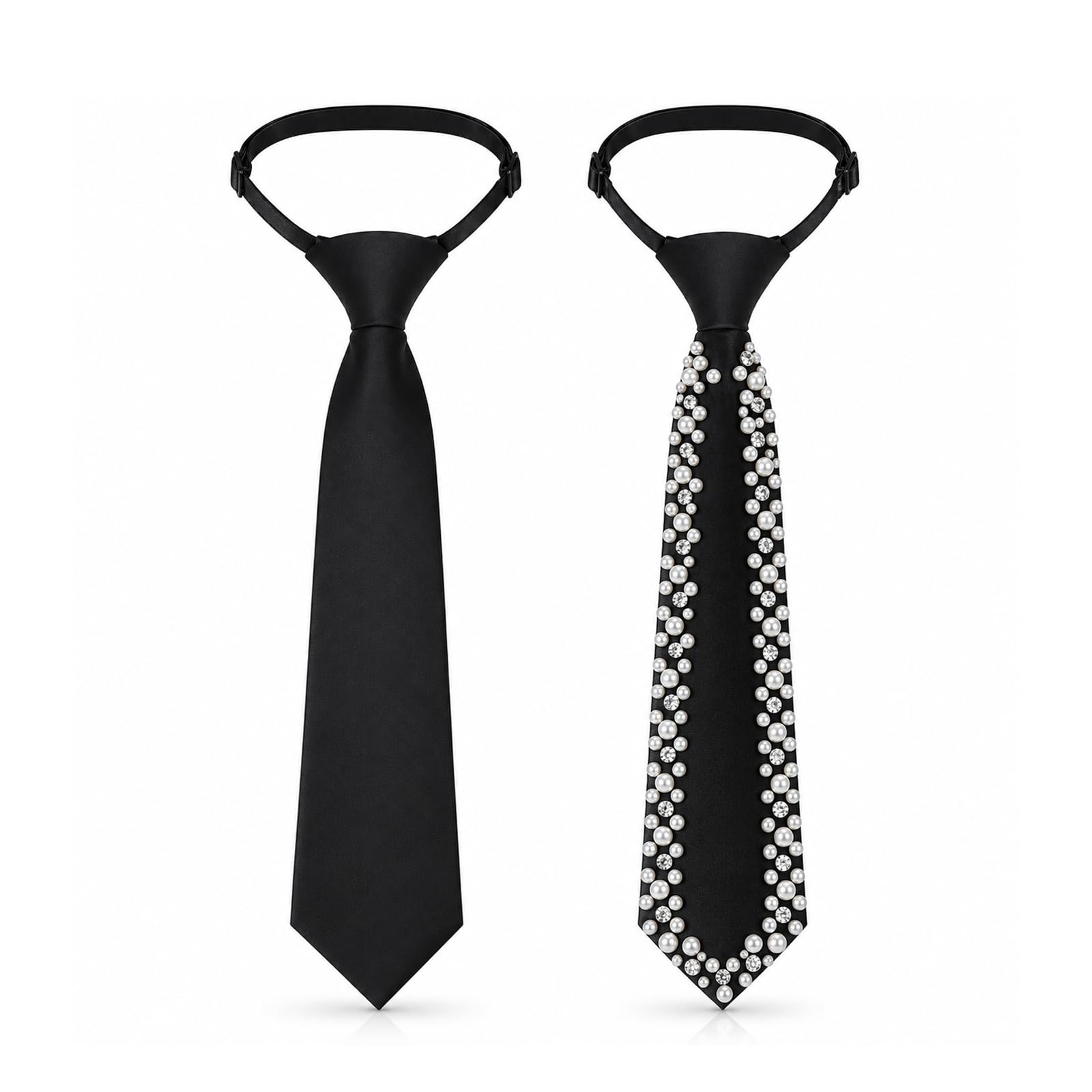 Tucnoeu Bow Tie for Women - 2Pcs Women's Bow Ties,Pre-tied Adjustable Bowties