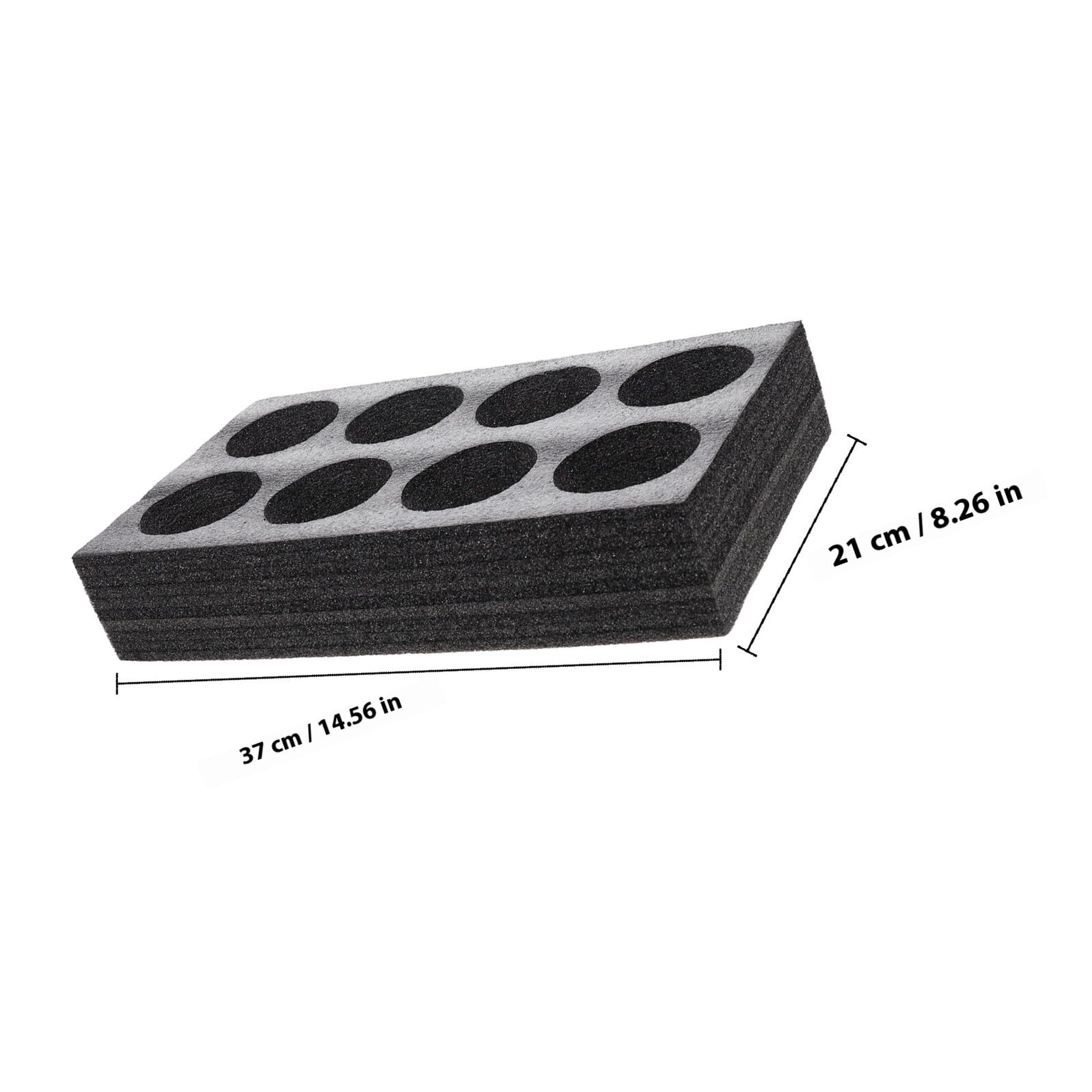 Plateaux Porte-Gobelets Lot de 2 Supports en Mousse Noire 8 Trous pour Verres Tasses Boissons à Emporter pour Camping Voiture Caravane Bateau
