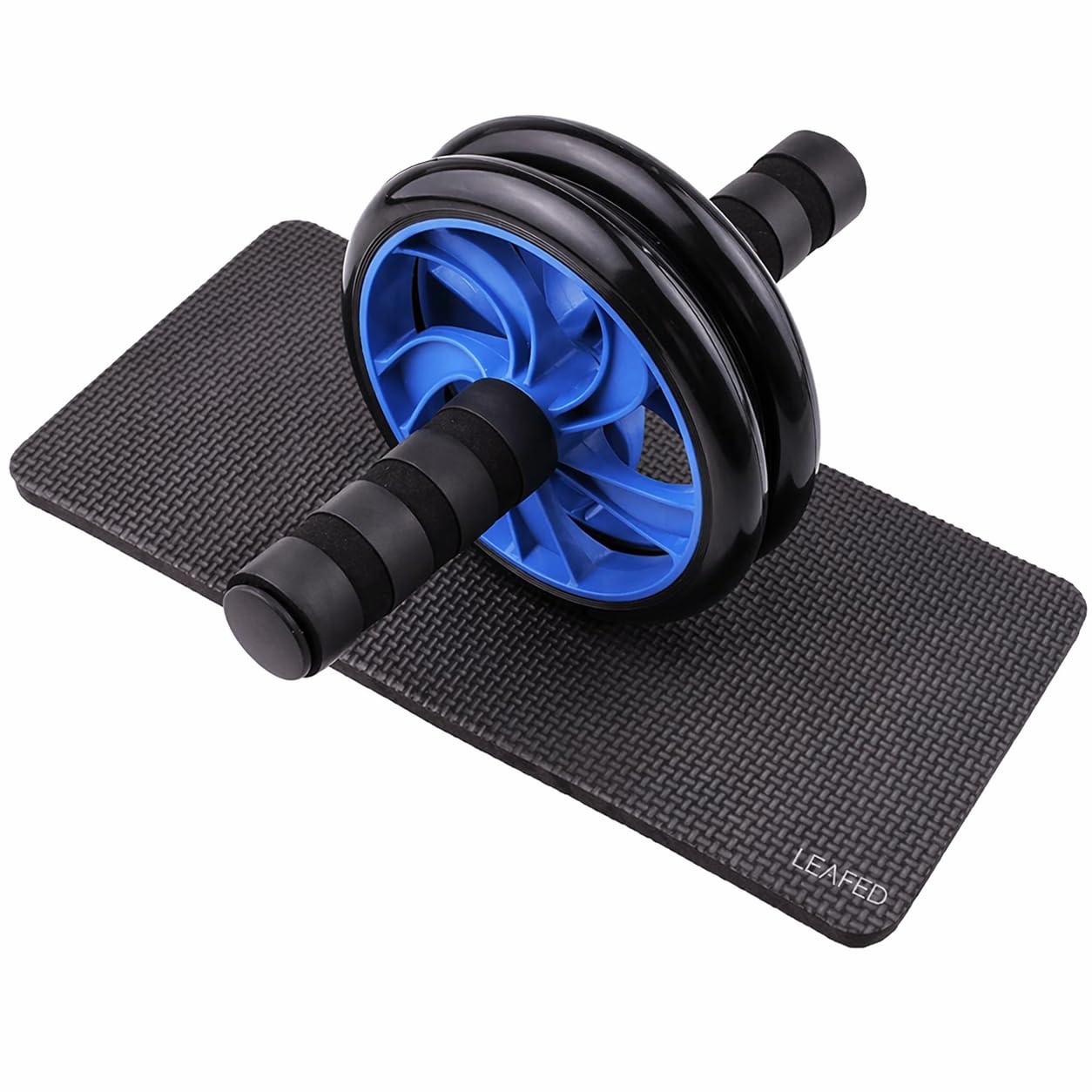 Anti Skid Double Wheel- AB Roller -for Abdominal Stomach - AB Excersice Equipment - Abs workout equipment -with Knee Mat ab excerciser Steel Handle- AB roller for men - ab roller wheel