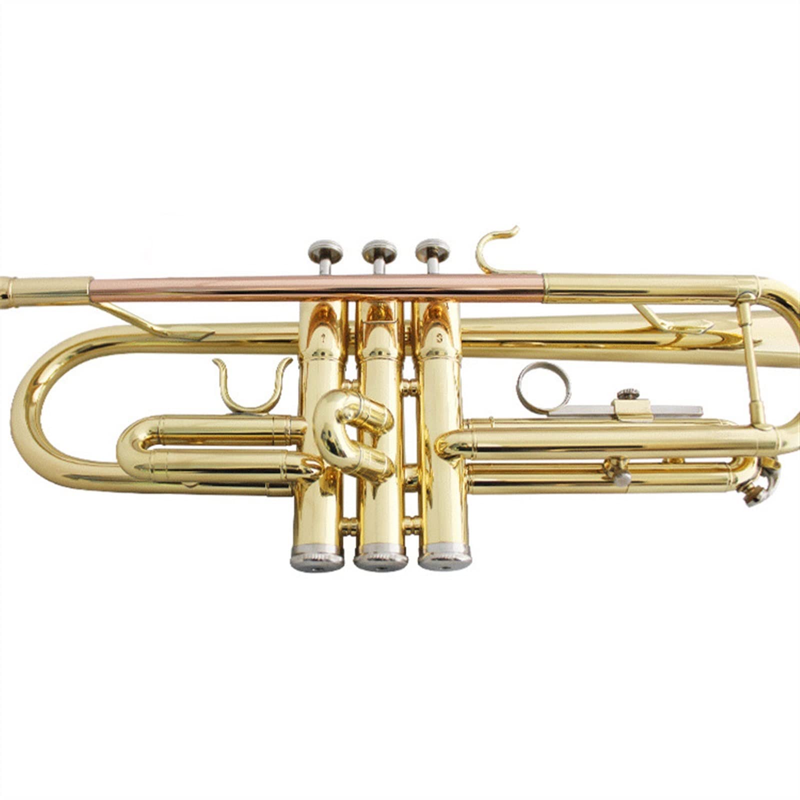 początkujących trąbka B-flat Trójtonowy Instrument Dęty Blaszany Róg Studencki Początkujący Zespół Profesjonalna Gra Z Etui Trąbka (Color : 02)