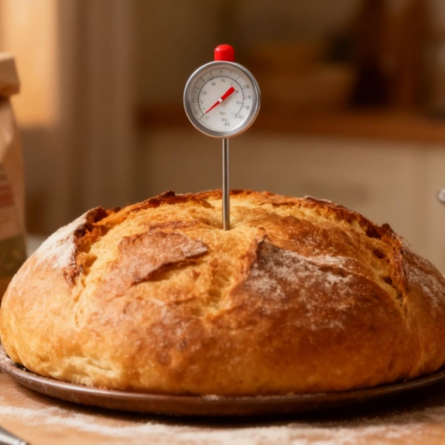 Thermometer, 12.5inch Long Beer Making Clip on Large Dial Easy to Read 220℉ Thermometer for Fried Food Hot Chocolate Bar