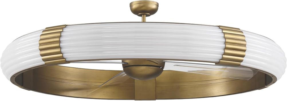 Craftmade Cipriani 57" Indoor Ceiling Fan in Modern Bronze with 4 Clear Acrylic Blades | Dimmable & Adjustable 30005000K CCT Integrated LED Light | Remote & WiFi Control