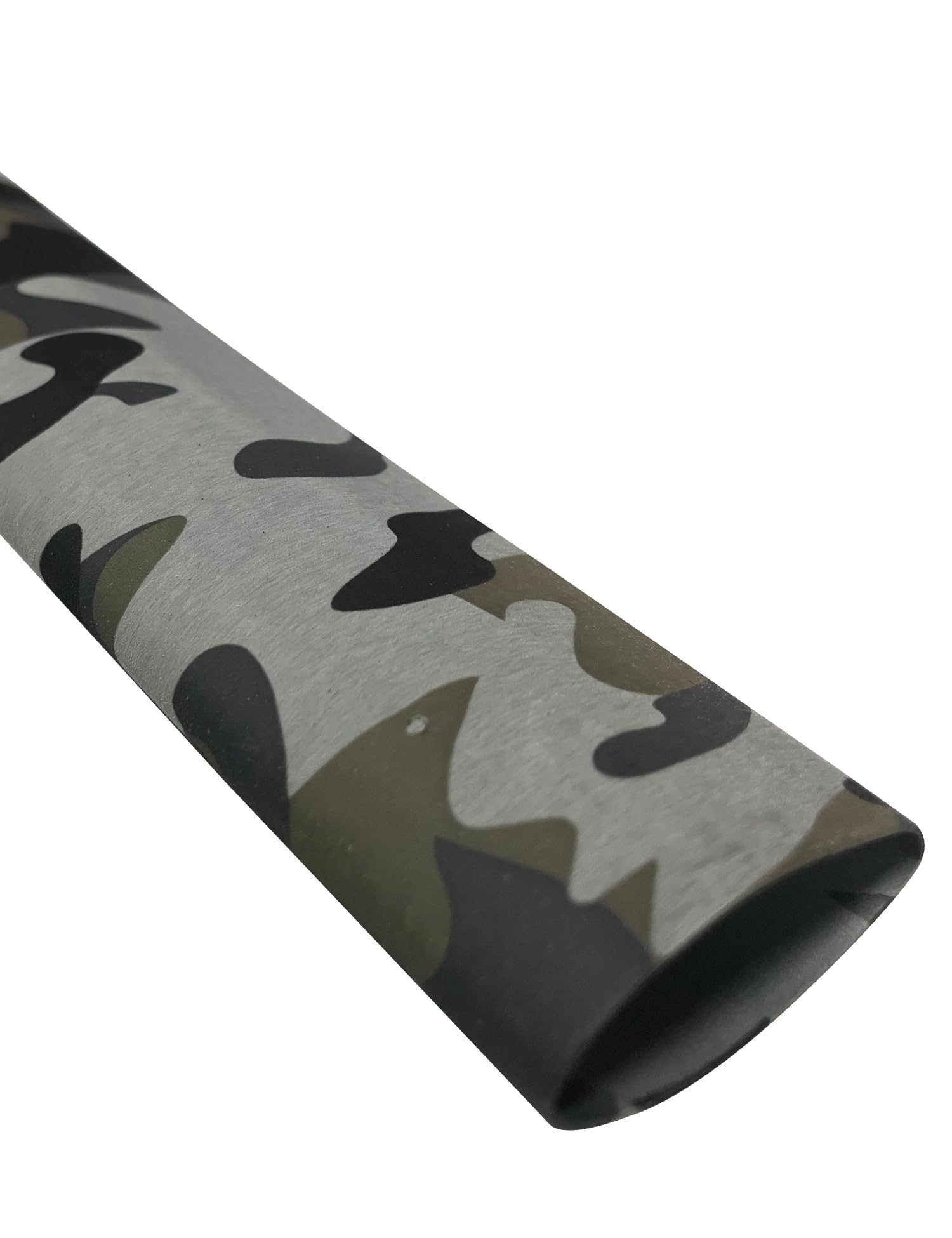 Accering Camo Heat Shrink Fishing Rod Grip Tube - Waterproof Handle Wrap, Non-Slip Shrink Tubing for Fishing Rods (φ25mm, L1.64ft, Gray Camo)