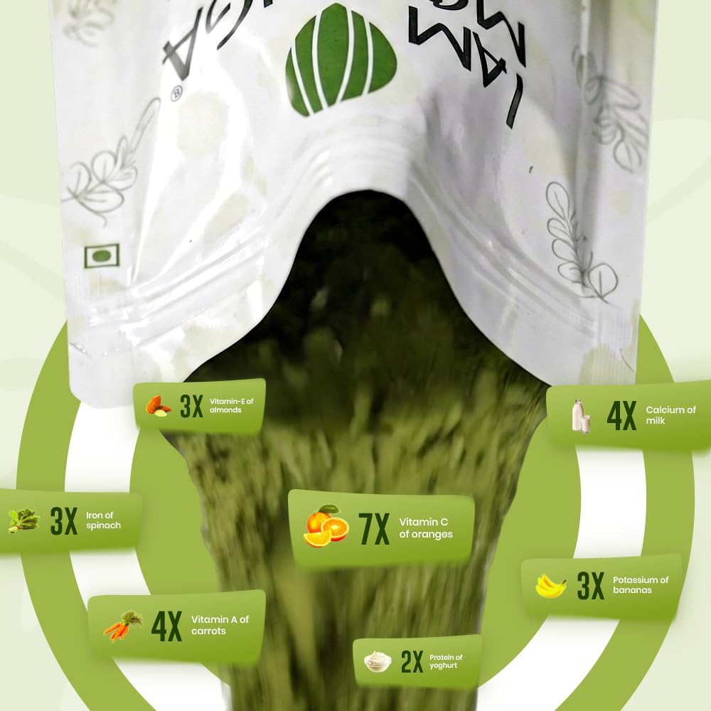 Moringa Powder 1kg 100% Natural Drumstick Leaf Powder Good for Skin, Hair. Healthy Plant based powder | No Added Chemicals & Preservatives | Direct from Farm. — Amazon image 4