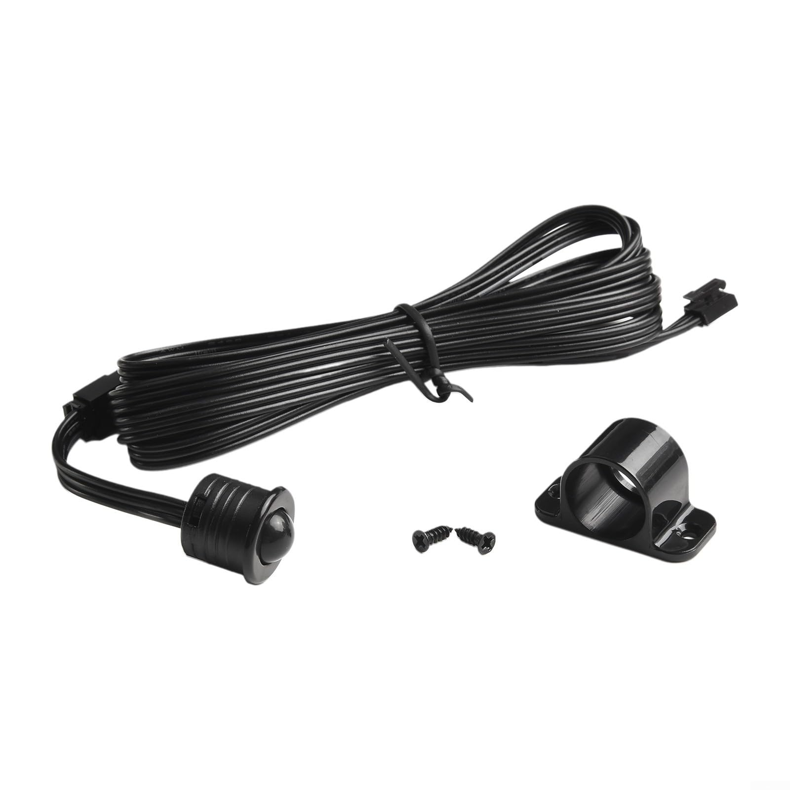 Infrared Motion Sensor, 5A 12V-24V Human Sensor Switch with 3-5m Sensing Distance, for LED Cabinet, IP20 Black