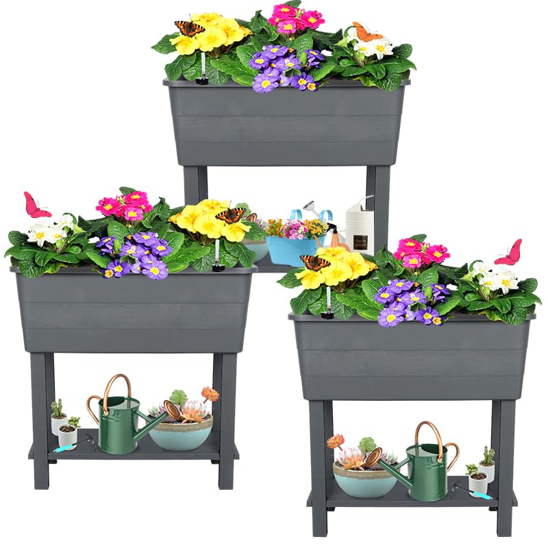 Megawodar 3-Pack Elevated Planter