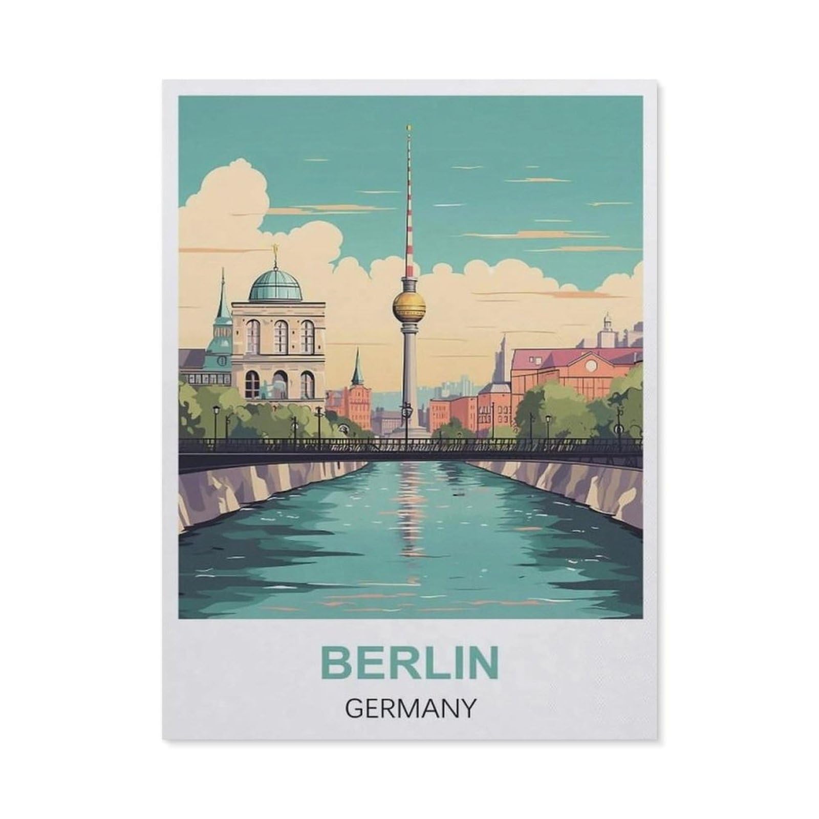 Metal Tin Sign，Berlin Germany(30x40cm）