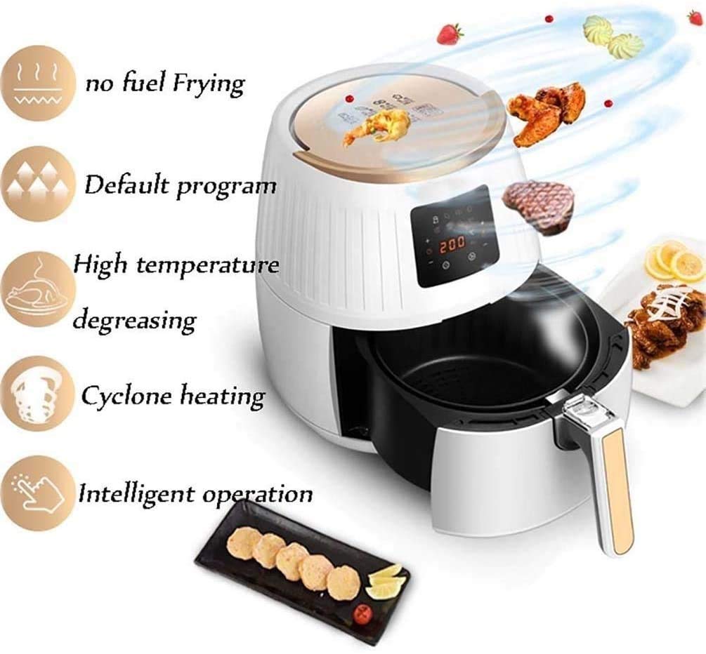 Friteuse Air, 3.6 Quart, 7 Préréglages, 1500W, Panier Amovible Friteuses Air Air avec LED Écran Tactile et contrôle Rapide
