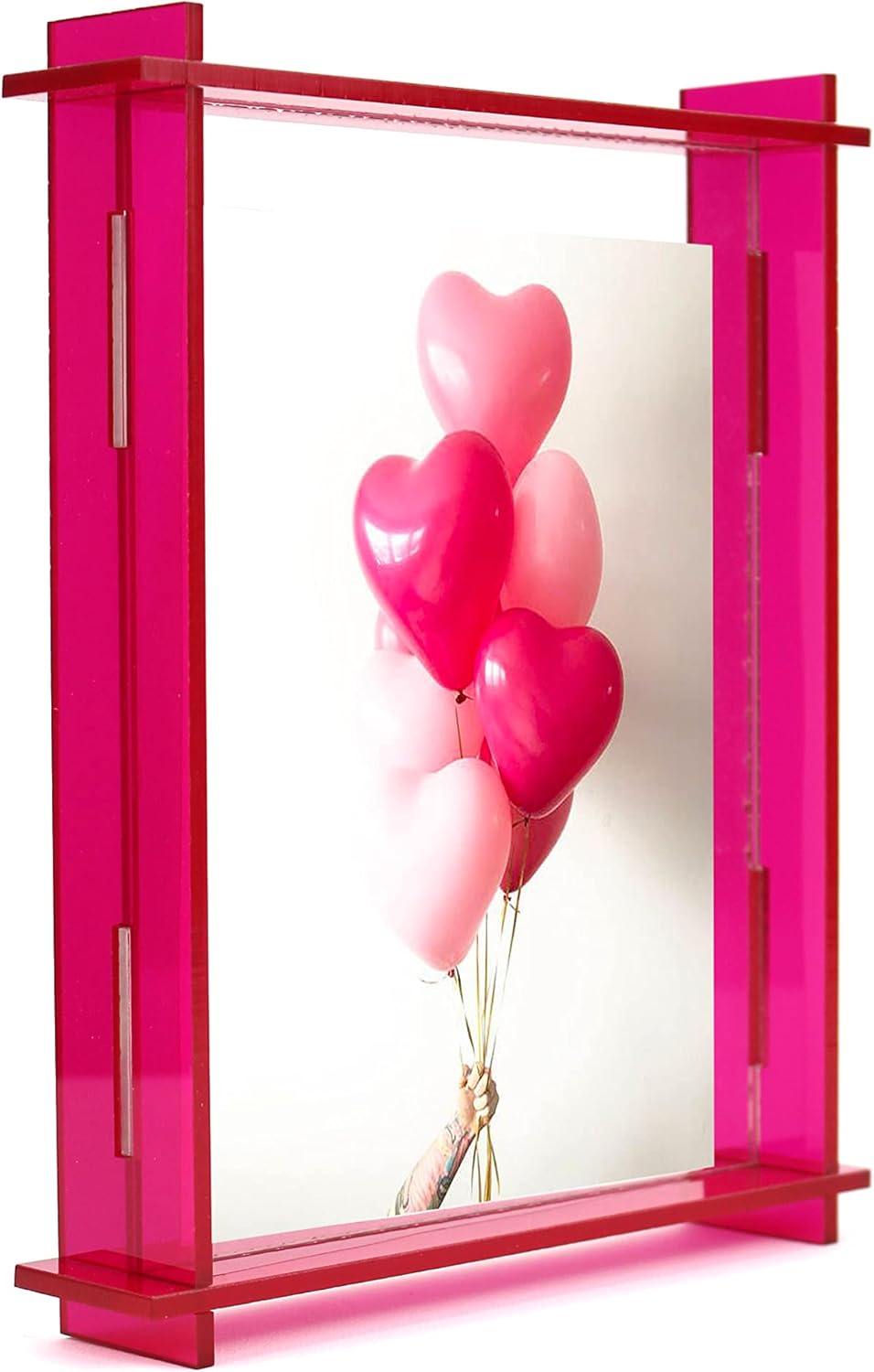 TURKUAZ Colored Acrylic Picture Frame, Fluorescent Pink