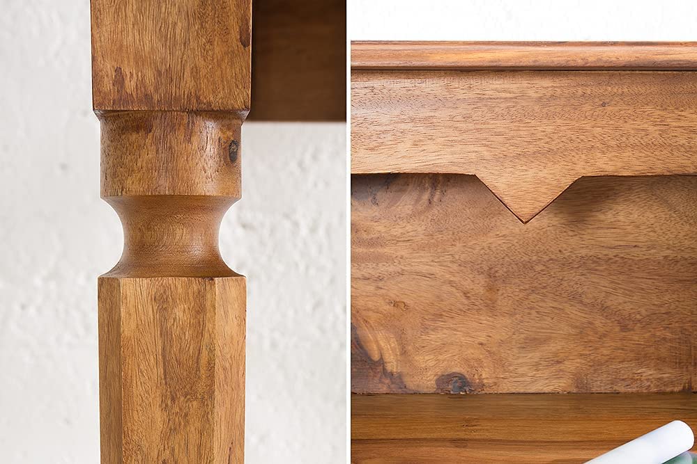 Massiver Schreibtisch NILAY 115cm Palisander Sekretär Sheesham