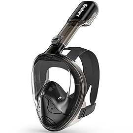 Greatever Full Face Snorkel Mask, Snorkeling Gear for Adults with Latest Dry Top Breathing System and Detachable Camera Mount, Snorkel Mask Adult, Snorkels Anti-Fog & Anti-Leak