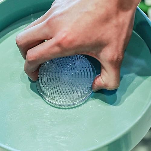 Miniatura 4 de Juego de 2 soportes de plástico transparente para arreglos florales de rana, 2.76 pulgadas (2.756 in)