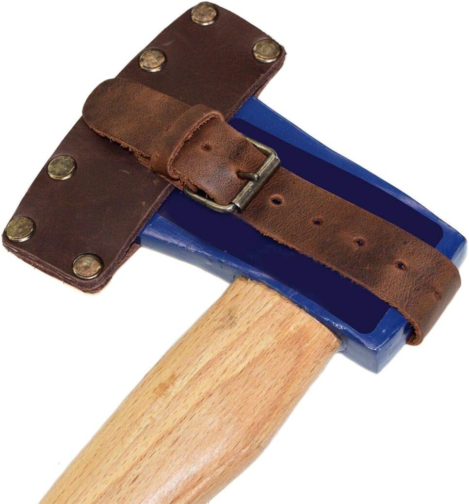 Hide & Drink, Lumberjack Hatchet Sheath, Rustic Case with Adjustable Strap, Protector Holster, Full Grain Leather, Handmade