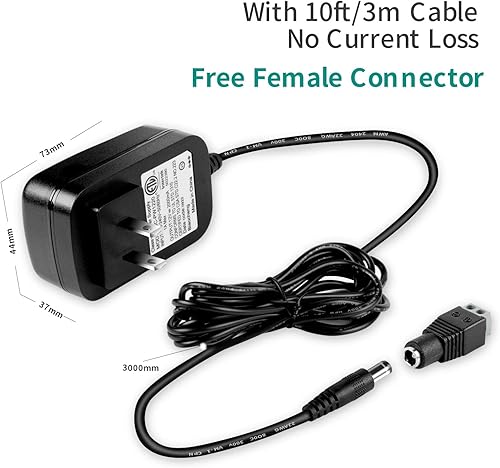 Miniatura 2 de Adaptador de fuente de alimentación de 12 V, 2 A, 24 W, con certificación ETL de CA a CC (entrada 100-240 V, salida 12 voltios 2 amperios), cable de