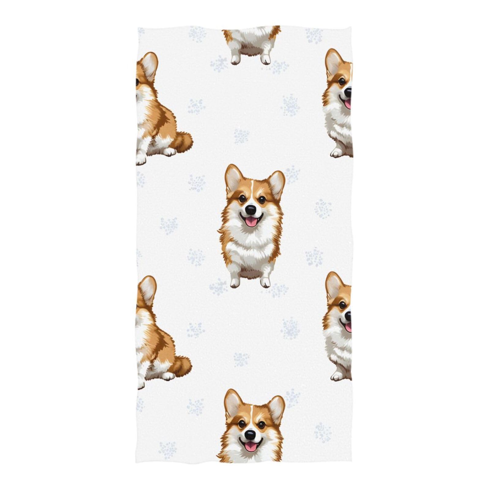 SUABO Oversized Beach Towel Animal Dog Cute Corgi Dogs Beach Blanket,Quick-Drying and Lightweight Bath Towels,Pool Camping Soft Towels Travel